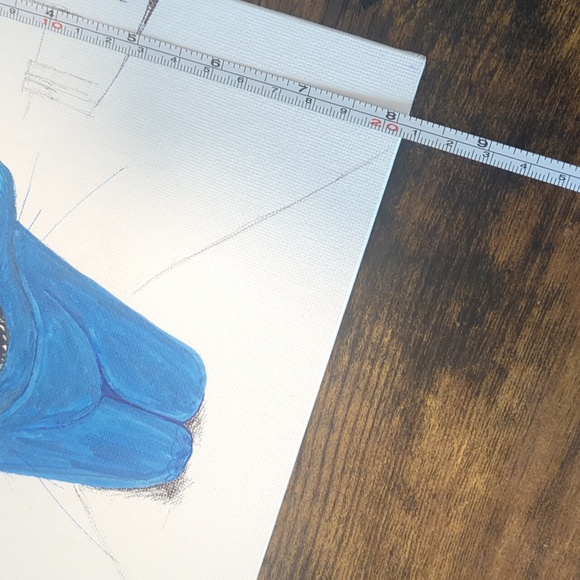 Kpop Demon Hunters Inspired 8"X10" Blue Cat Art Canvas: "Hello Friend!" - Picture 7 of 9